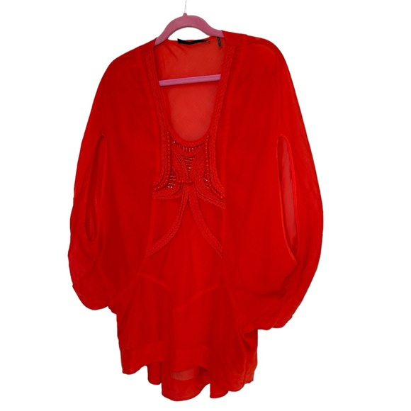 L.A.M.B. Tunic Top Sz S Red - Picture 2 of 10